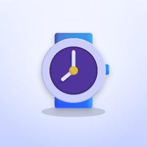 Leather Watch In Black